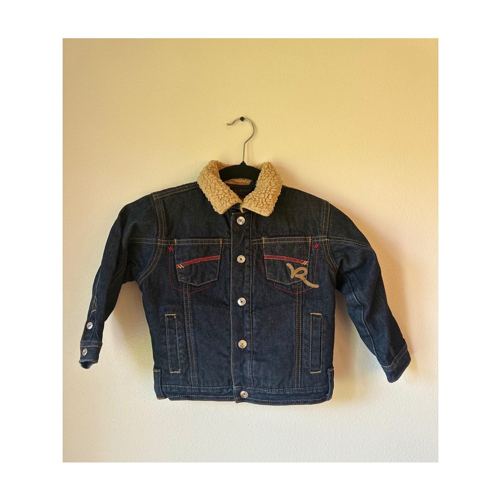 Rocawear Sherpa Denim Jacket Size 4T Dark Wash EUC